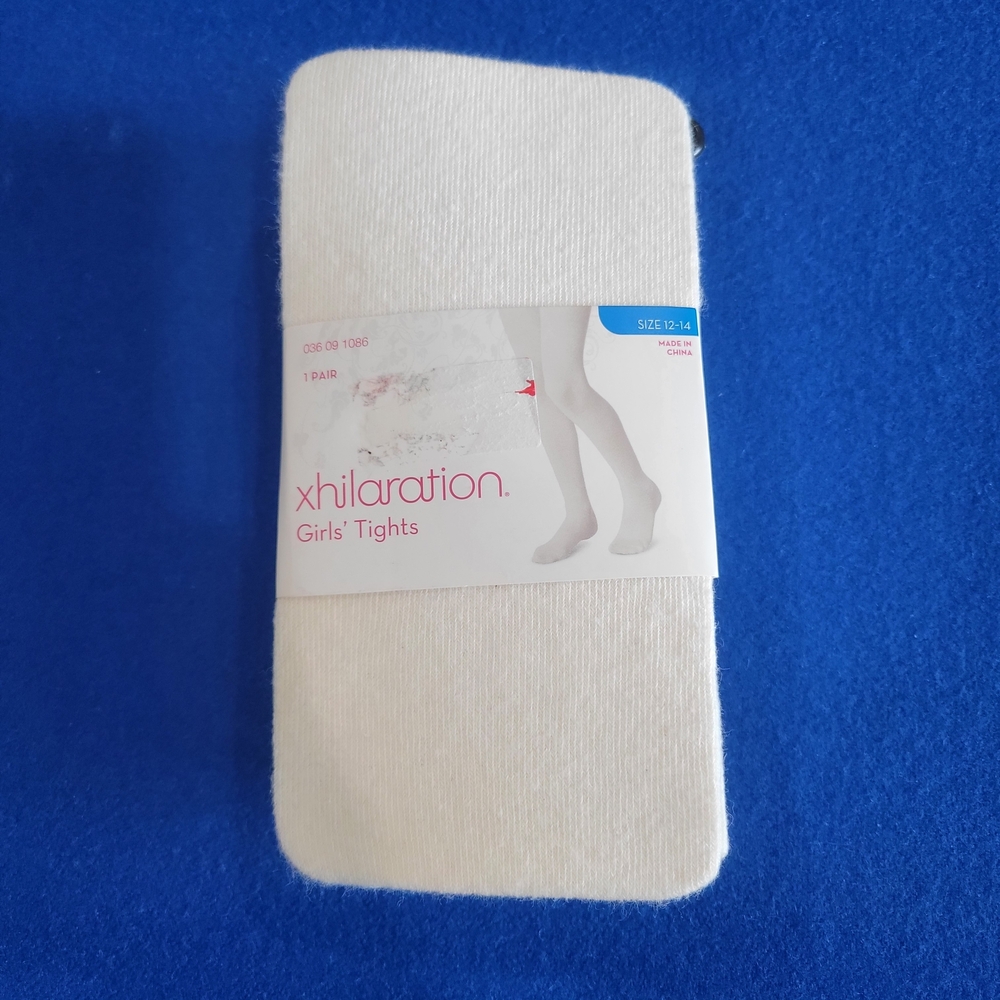 Xhilaration Girls' Cream Tights / Size 12-14